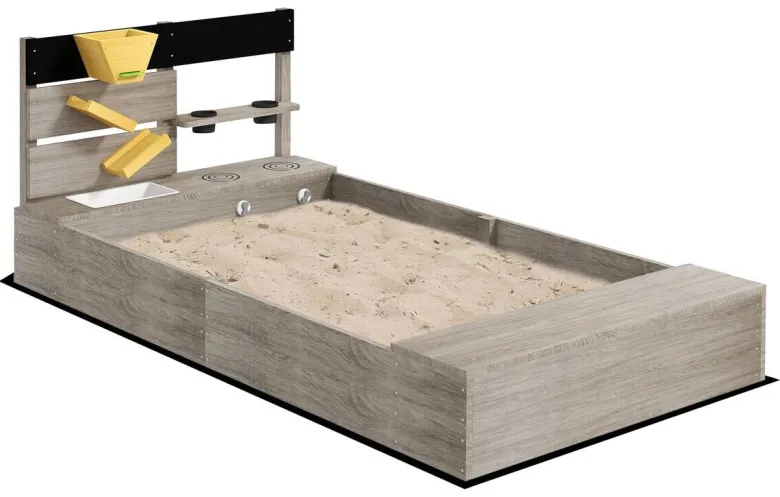 Outsunny Sandkasten grau