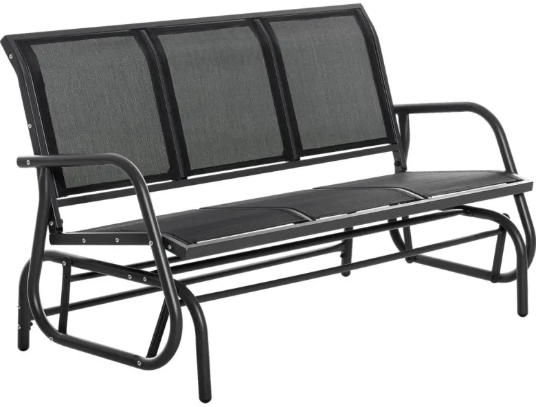 Outsunny Schaukelbank schwarz Metall B/H/L: ca. 75x85x151 cm