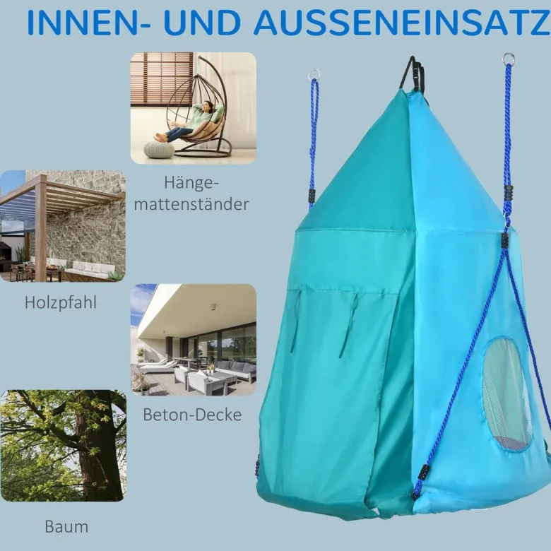 Outsunny Schaukel blau B/H/L: ca. 100x100x150 cm