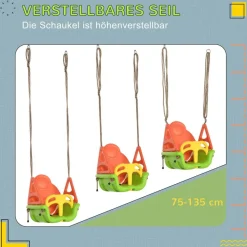 Outsunny Schaukel orange B/H/L: ca. 34x48x180 cm