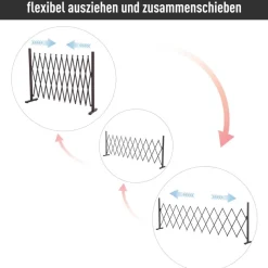 Outsunny Scherengitter dunkelbraun Aluminium B/H/L: ca. 31x103,5x300 cm
