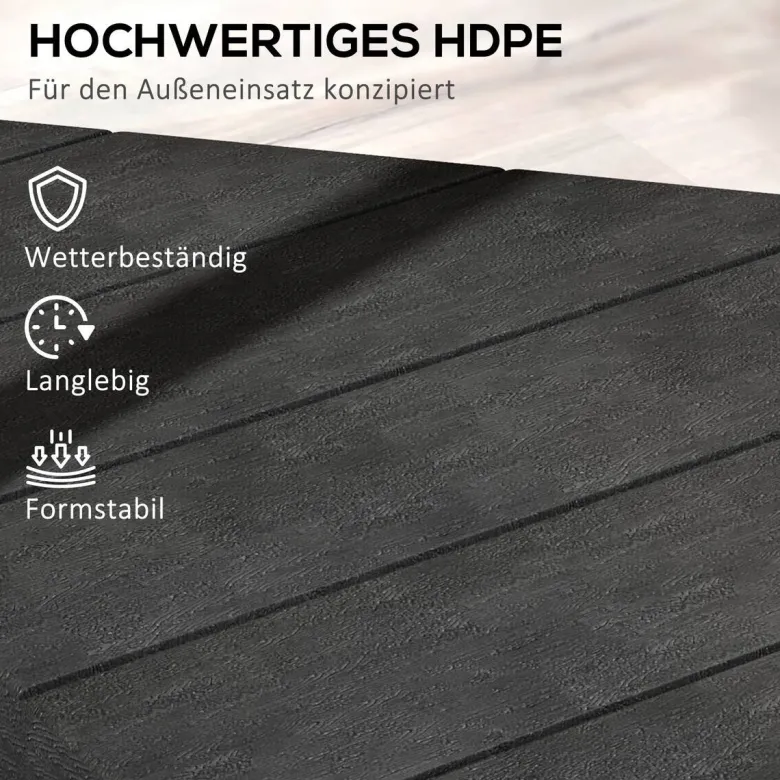Outsunny Schirmgewichte schwarz Kunststoff B/H/L: ca. 80x13x80 cm