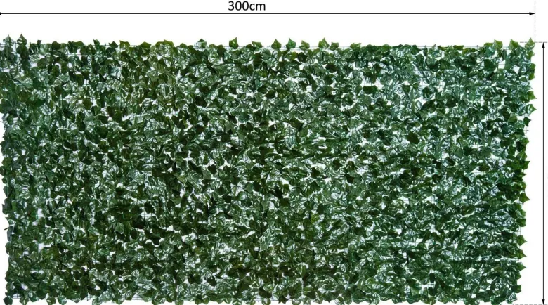 Outsunny Sichtschutzhecke dunkelgrün Stoff H/L: ca. 150x300 cm