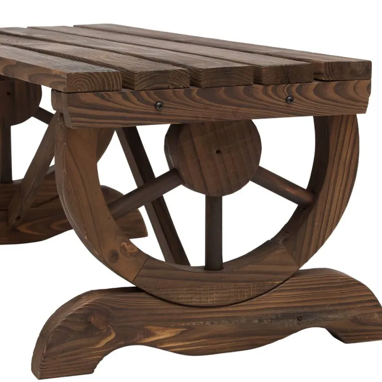 Outsunny Sitzbank braun Holz B/H/T: ca. 105x53x50 cm