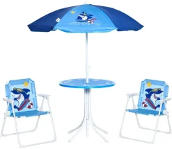 Outsunny Sitzgruppe blau Metall B/H/L: ca. 49,5x49,5x50 cm