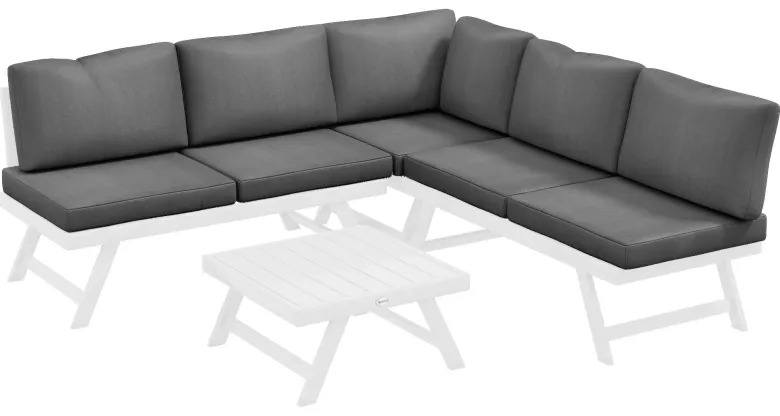 Outsunny Sitzgruppe grau Edelstahl B/H/L: ca. 61x115x65 cm