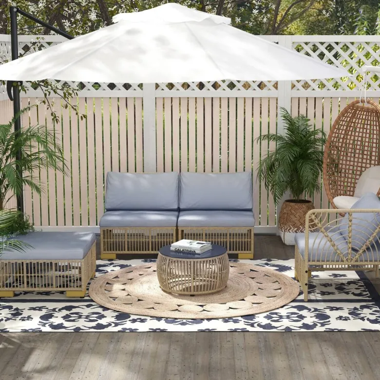 Outsunny Sitzgruppe grau Polyester B/H/L: ca. 73x73x73 cm