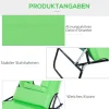 Outsunny Sonnenliege grün Polyester B/H/L: ca. 58x36x187 cm