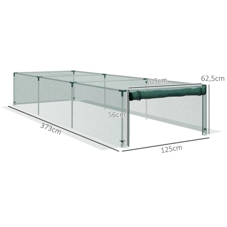 Outsunny Tier-Zubehör grün Kunststoff B/H/L: ca. 373x125x62,5 cm