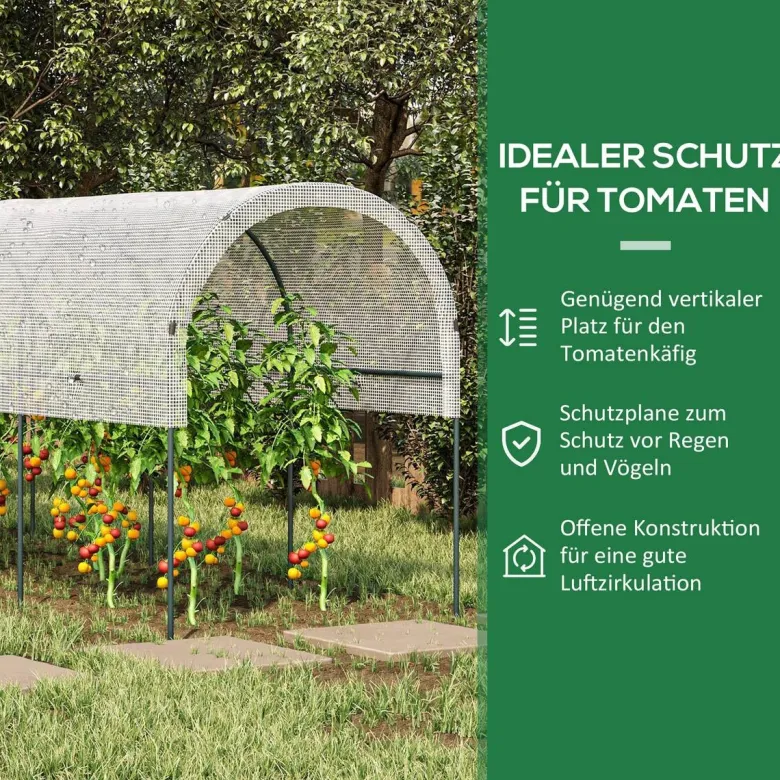 Outsunny Tomatengewächsüberdachung B/H/L: ca. 120x170x400 cm