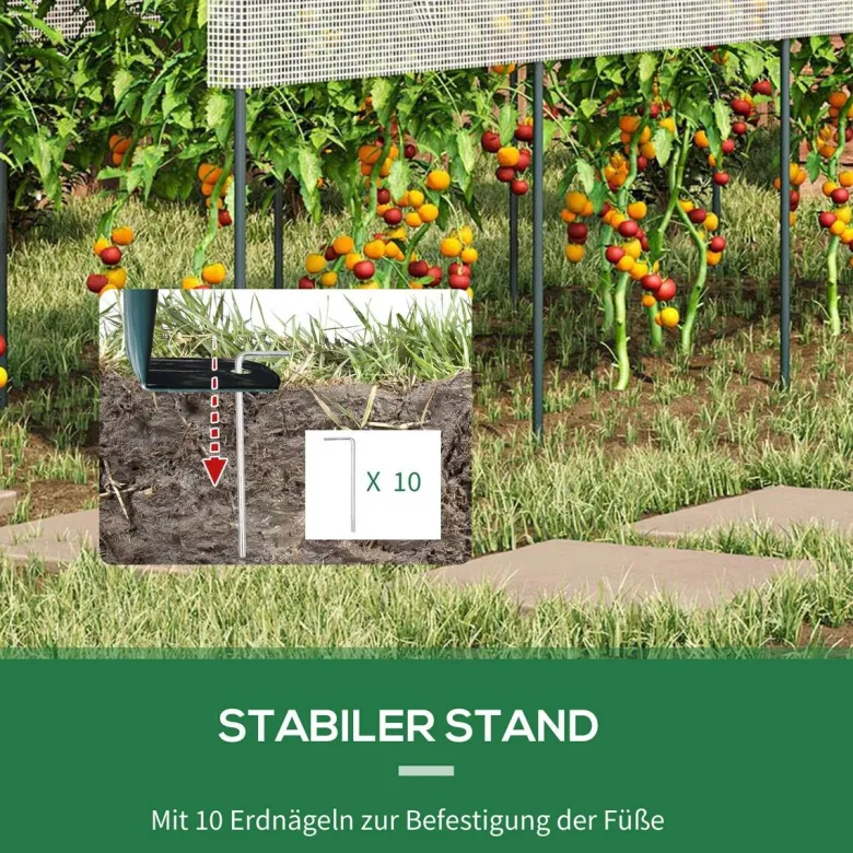 Outsunny Tomatengewächsüberdachung B/H/L: ca. 120x170x400 cm