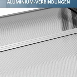 Outsunny Vordach weiß B/H/L: ca. 295x90x23,5 cm