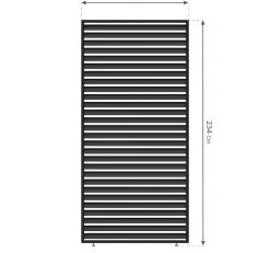 Paragon Outdoor Lamellen-Sichtschutz Grand Tuscan grau Aluminium B/H: ca. 114x234 cm