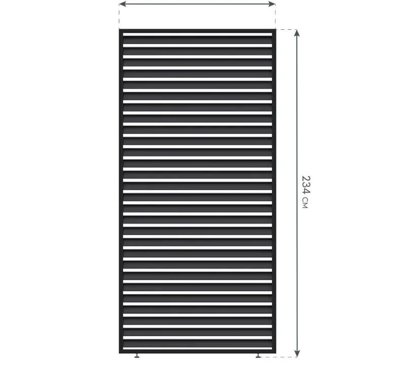 Paragon Outdoor Lamellen-Sichtschutz Grand Tuscan grau Aluminium B/H: ca. 114x234 cm