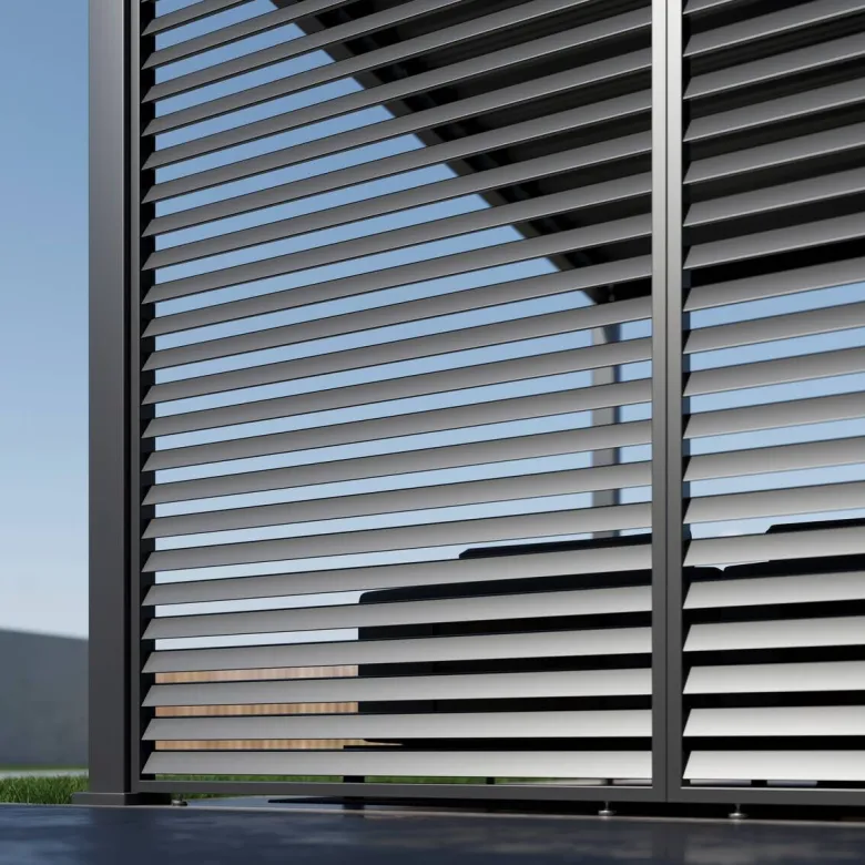Paragon Outdoor Lamellen-Sichtschutz Grand Tuscan grau Aluminium B/H: ca. 114x234 cm
