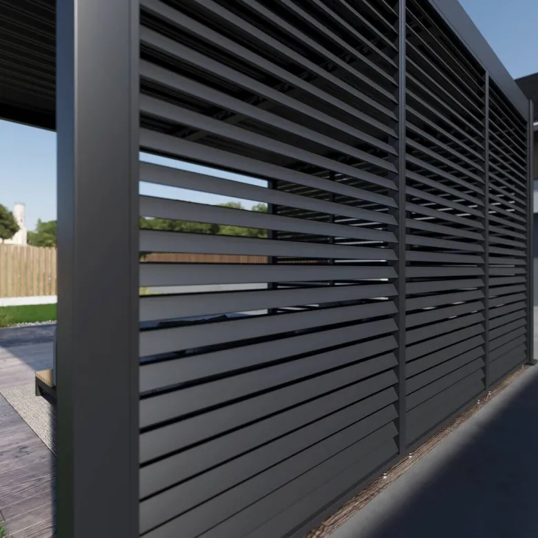 Paragon Outdoor Lamellen-Sichtschutz Grand Tuscan grau Aluminium B/H: ca. 114x234 cm