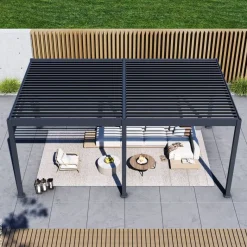 Paragon Outdoor Pergola Grand Tuscan anthrazit Aluminium B/H/L: ca. 599x256x370 cm