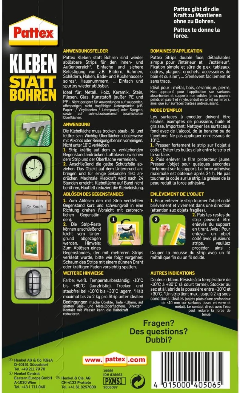 Pattex Klebestrip Kleben statt Bohren 10 tlg.