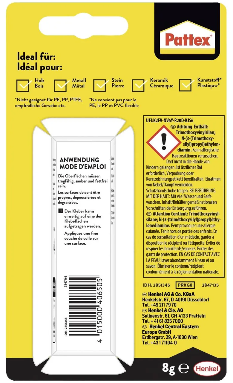 Pattex Kraftkleber Repair-Extreme-Gel ca. 8 g
