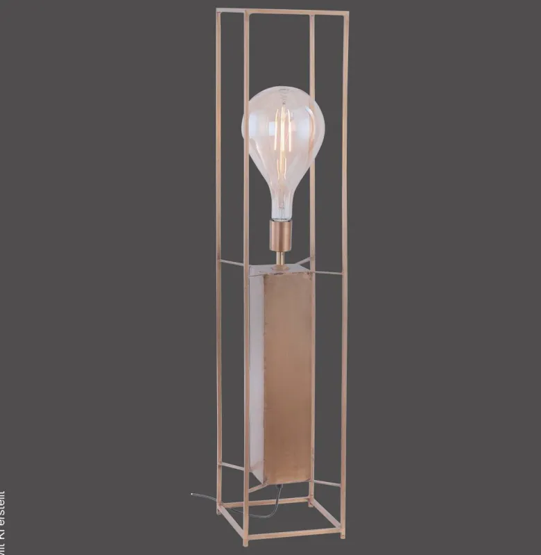 Paul Neuhaus Stehlampe PN766-90 messing Metall B/H/L: ca. 20x99x20 cm E27 1 Brennstellen