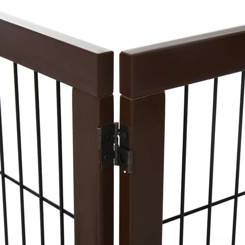 PawHut Absperrgitter braun Kiefer B/H/L: ca. 36x71x185 cm