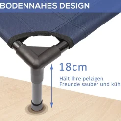 PawHut Hundeliege blau Metall