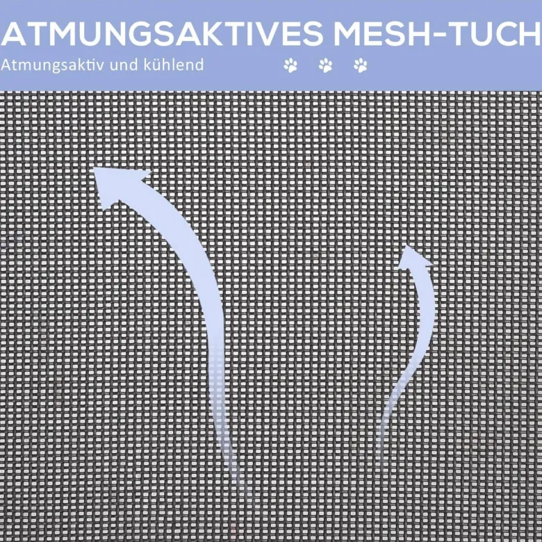 PawHut Hundeliege blau Metall