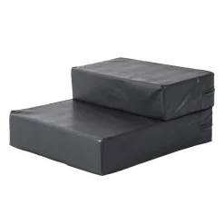 PawHut Hundetreppe schwarz Schaumstoff B/H/L: ca. 39x20x67 cm