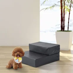 PawHut Hundetreppe schwarz Schaumstoff B/H/L: ca. 39x20x67 cm