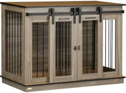 PawHut Hunde-Zubehör Eiche Polypropylen B/H/L: ca. 60x120x88,5 cm