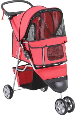 PawHut Hunde-Zubehör rot Polyester B/H/L: ca. 45x75x97 cm