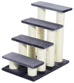 PawHut Katzentreppe grau Spanplatte B/H/L: ca. 42x61x60 cm