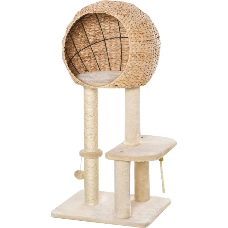 PawHut Kratzbaum beige Polypropylen B/H/L: ca. 40x48x100 cm
