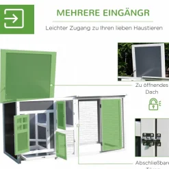 PawHut Stall weiß Polypropylen B/H/L: ca. 75x160x80 cm
