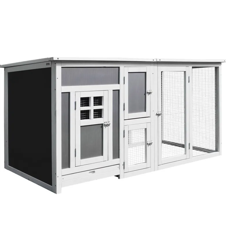 PawHut Stall weiß Polypropylen B/H/L: ca. 75x160x80 cm