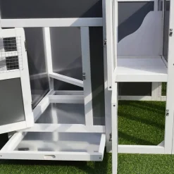 PawHut Stall weiß Polypropylen B/H/L: ca. 75x160x80 cm