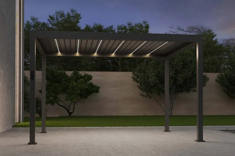 Pergola anthrazit Aluminium B/H/L: ca. 300x256x393 cm