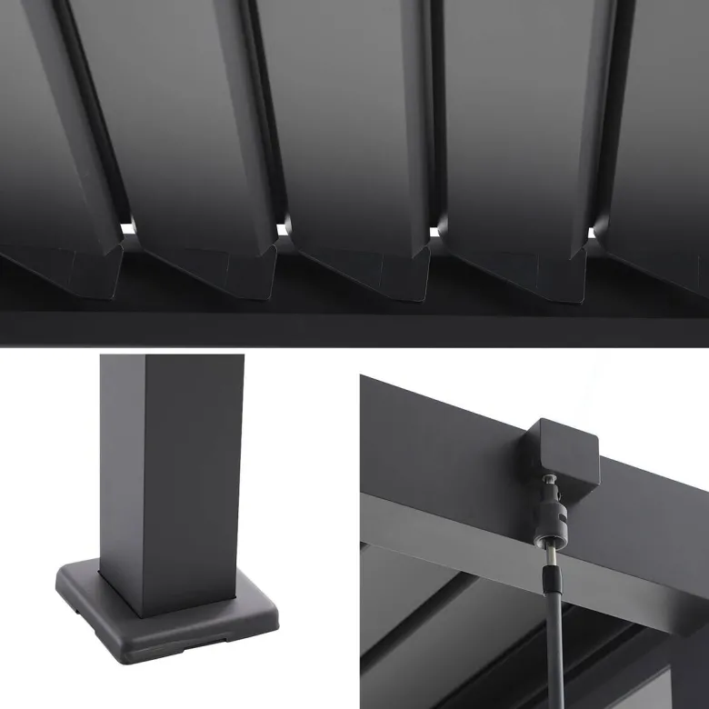 Pergola anthrazit Aluminium B/H/L: ca. 589x300x254,5 cm