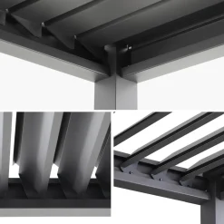 Pergola anthrazit Aluminium B/H/L: ca. 589x300x254,5 cm
