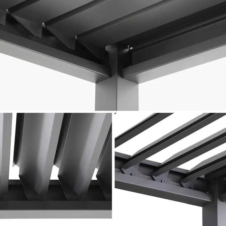 Pergola anthrazit Aluminium B/H/L: ca. 589x300x254,5 cm