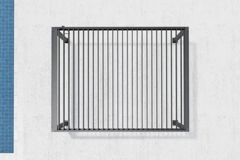 Pergola anthrazit Aluminium B/H/L: ca. 300x254,5x393 cm