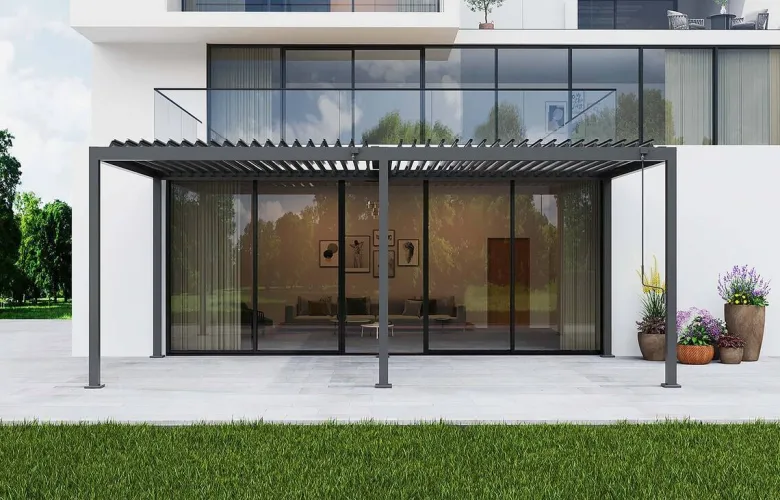 Pergola anthrazit Aluminium B/H/L: ca. 296x247x583 cm