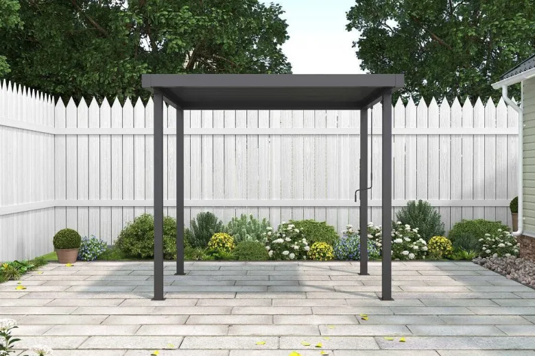 Pergola anthrazit Stahl B/H/L: ca. 172,5x244x240 cm