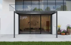 Pergola anthrazit Stahl B/H/L: ca. 296x247x389 cm