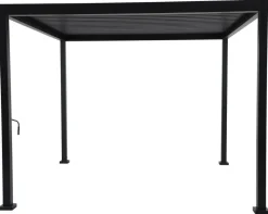 Pergola dunkelgrau Stahlrohr B/H/L: ca. 300x236x300 cm