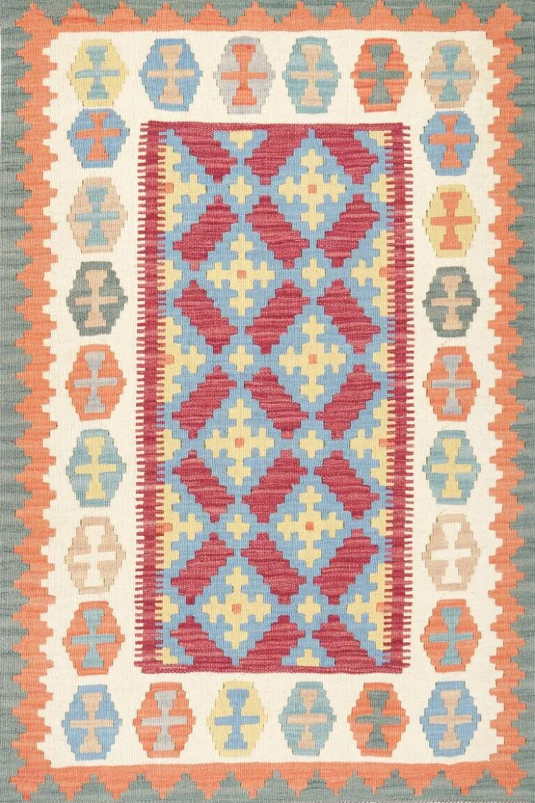PersaTepp Teppich Kelim Gashgai blau B/H/L: ca. 101x1x151 cm