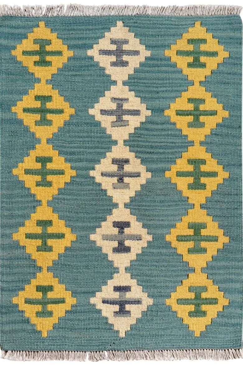 PersaTepp Teppich Kelim Gashgai blau B/H/L: ca. 63x1x88 cm