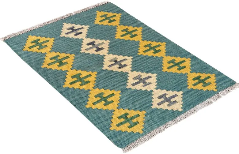 PersaTepp Teppich Kelim Gashgai blau B/H/L: ca. 63x1x88 cm