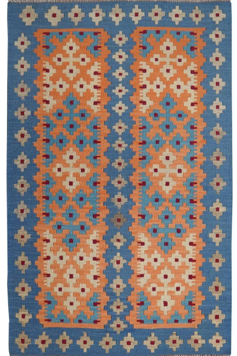 PersaTepp Teppich Kelim Gashgai blau B/H/L: ca. 84x1x134 cm