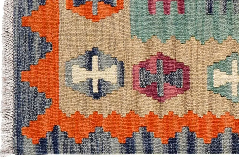 PersaTepp Teppich Kelim Gashgai bunt B/H/L: ca. 64x1x91 cm